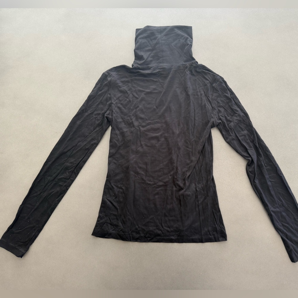 All Saints Black Turtleneck with Subtle Sparkle size XS